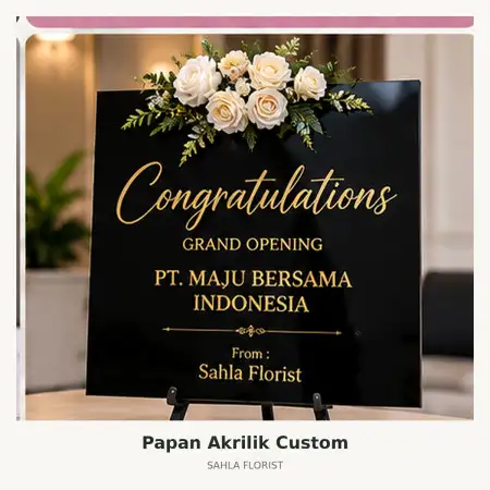 Papan Bunga Akrilik Nagoya Batam